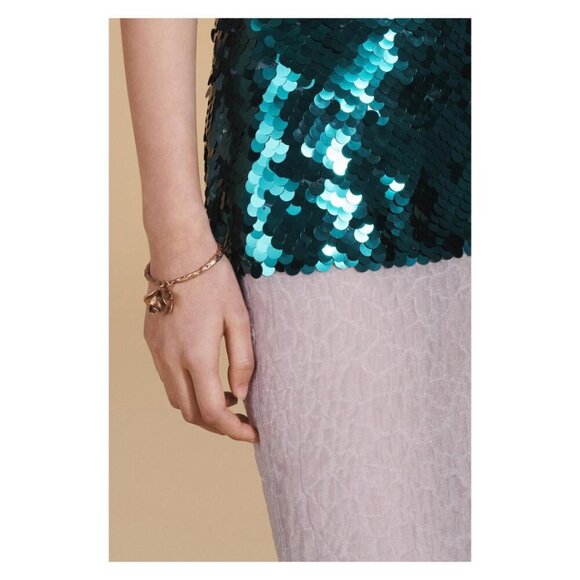 NEW Zara | Contrast Sequined Midi Skirt - Picture 13 of 15